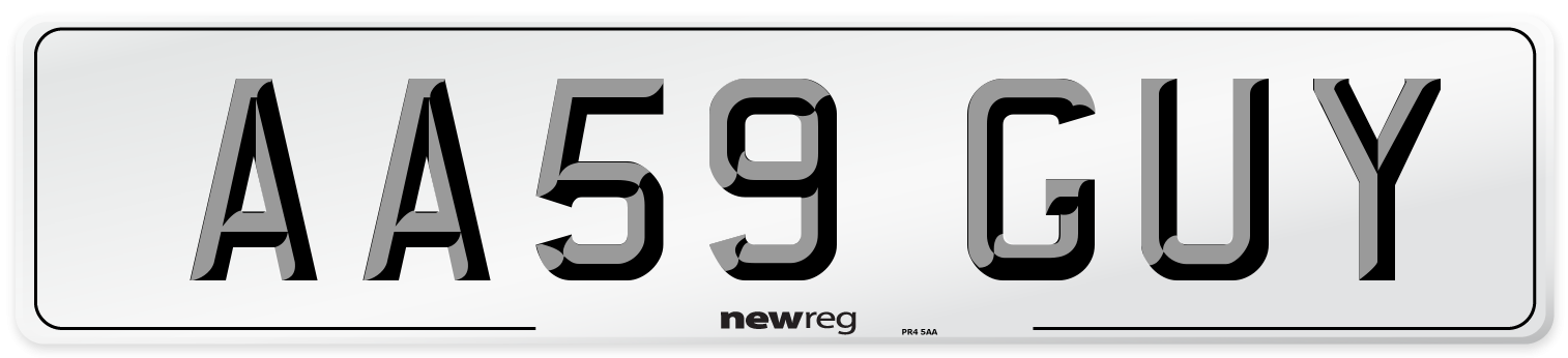 AA59 GUY Number Plate from New Reg